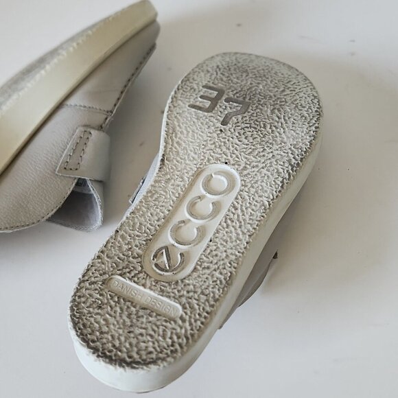 ECCO | Corksphere Mules Slides Gray Leather Sz 37 - Picture 6 of 6